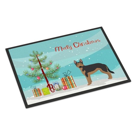 Carolines Treasures 18 x 27 in. German Sheprador No.2 Christmas Tree Indoor or Outdoor Mat CK3835MAT